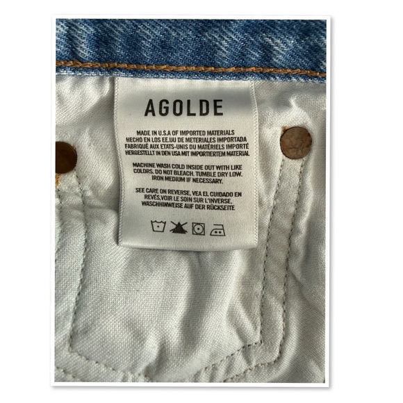 Agolde Riley High Rise Straight Cropped Jeans - Picture 12 of 12